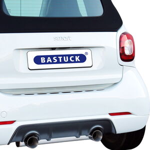 BASTUCK Silenciador trasero para Smart Fortwo a partir del año de modelo 2014 con faldón trasero "Brabus"