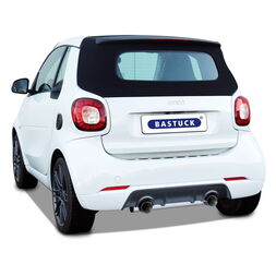 BASTUCK Endschalldämpfer für Smart Fortwo ab Baujahr 2014 mit „Brabus“ Heckschürze
