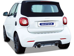 BASTUCK Silenciador trasero para Smart Fortwo a partir del año de modelo 2014 con faldón trasero "Brabus"