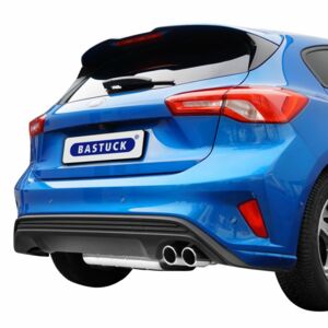 Ford Focus 4 ST-Line 2018 onwards: sports exhaust system behind particulate filter with tailpipe variant "Double S"